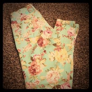 Jeans flowered skinny leg